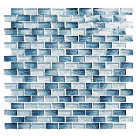 Andova Tiles ANDOVA TILES Highline 0.625" x 1.25" Glass Mosaic Sheet Floor Use Tile ANDHIG148